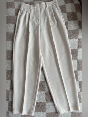 Wilfred Men's Pleated Trousers in Off-White